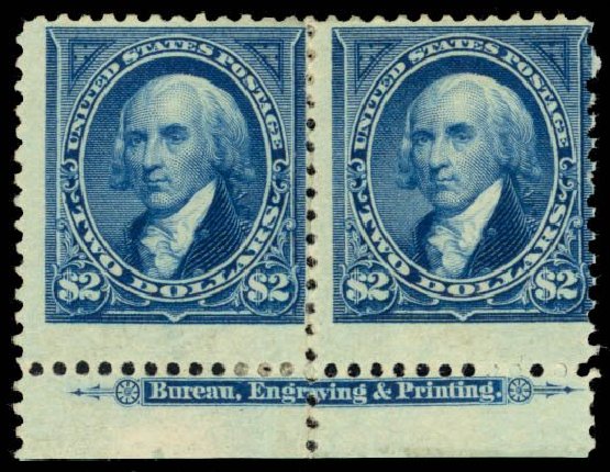 Costs of US Stamp Scott Catalog # 262 - US$2.00 1894 Madison. Daniel Kelleher Auctions, Oct 2014, Sale 660, Lot 2256