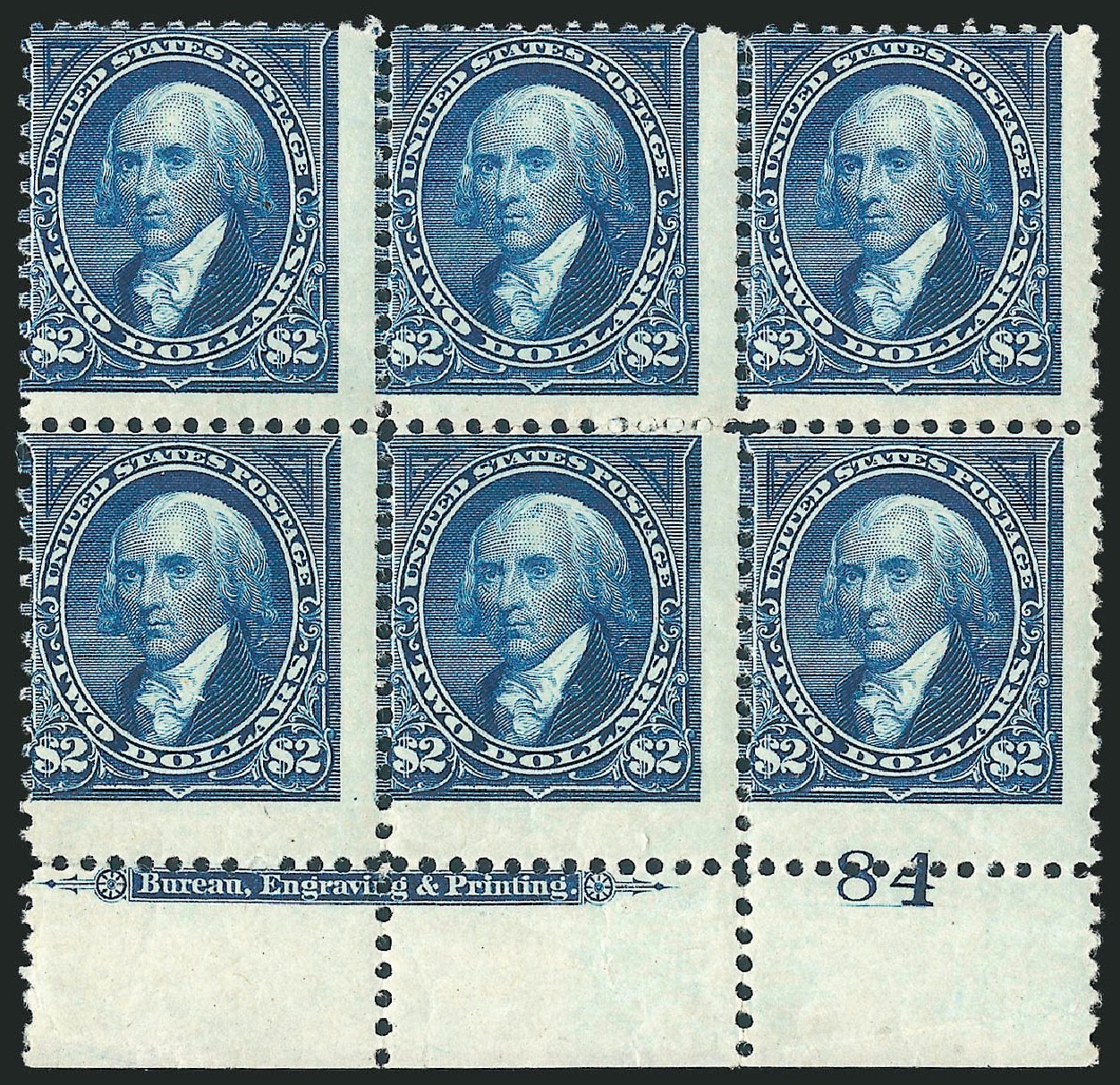 Cost of US Stamp Scott Catalog #262: 1894 US$2.00 Madison. Robert Siegel Auction Galleries, Apr 2009, Sale 971, Lot 1166