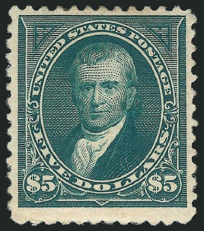 Cost of US Stamp Scott Catalogue 263 - US$5.00 1894 Marshall. Robert Siegel Auction Galleries, Jul 2013, Sale 1050, Lot 397