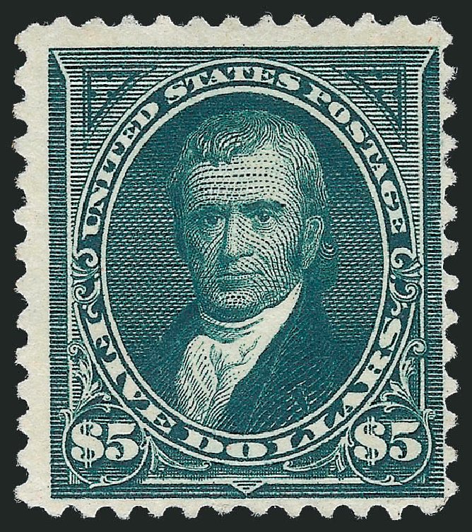 US Stamps Value Scott Catalog #263 - US$5.00 1894 Marshall. Robert Siegel Auction Galleries, Dec 2009, Sale 982, Lot 5607