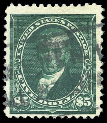 US Stamps Value Scott 263 - 1894 US$5.00 Marshall. Matthew Bennett International, Sep 2010, Sale 333, Lot 3678