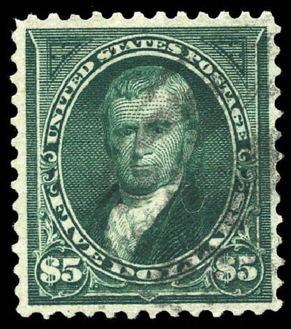 US Stamp Prices Scott Catalog # 263 - 1894 US$5.00 Marshall. Matthew Bennett International, Mar 2011, Sale 336, Lot 1228