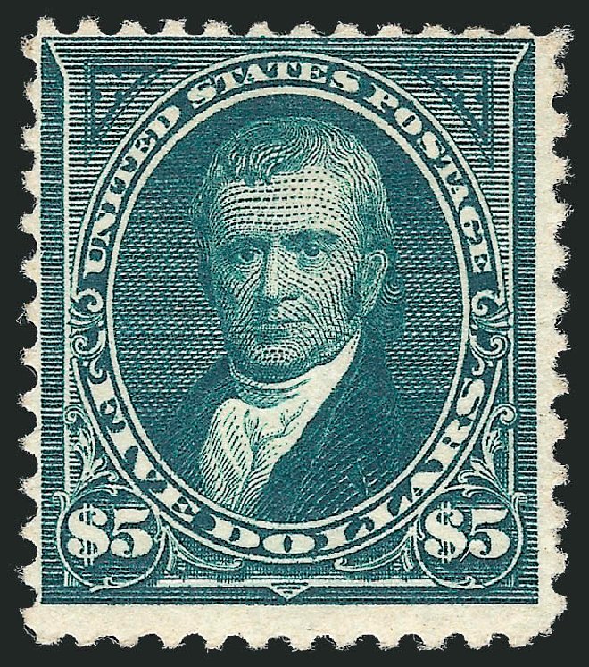 US Stamp Value Scott Catalog #263: US$5.00 1894 Marshall. Robert Siegel Auction Galleries, Oct 2011, Sale 1014, Lot 1598