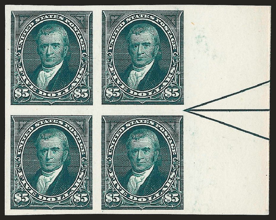 US Stamp Price Scott Catalogue 263: US$5.00 1894 Marshall. Robert Siegel Auction Galleries, Dec 2009, Sale 977, Lot 248