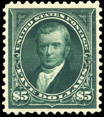 US Stamps Values Scott Catalogue # 263 - 1894 US$5.00 Marshall. Matthew Bennett International, Sep 2011, Sale 338, Lot 1889