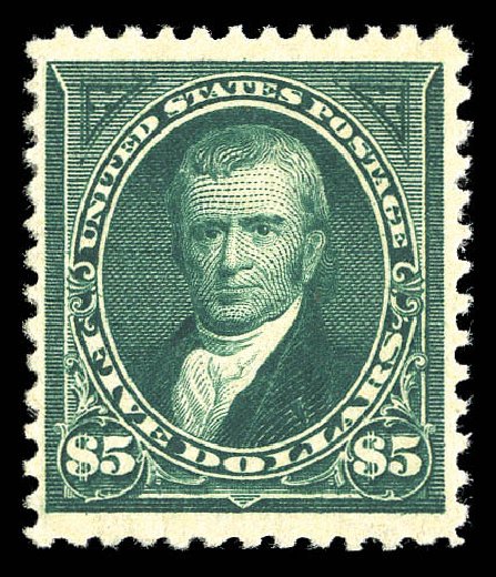 Prices of US Stamps Scott 263: 1894 US$5.00 Marshall. Matthew Bennett International, Sep 2012, Sale 345, Lot 279