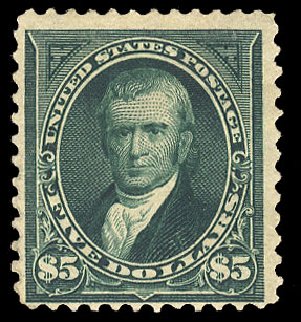 Prices of US Stamp Scott Catalogue #263 - US$5.00 1894 Marshall. Cherrystone Auctions, Nov 2010, Sale 201011, Lot 139