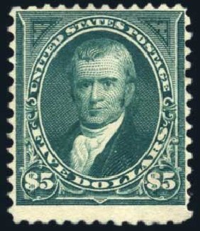 Prices of US Stamp Scott Catalogue # 263: 1894 US$5.00 Marshall. Harmer-Schau Auction Galleries, Jul 2010, Sale 86, Lot 459