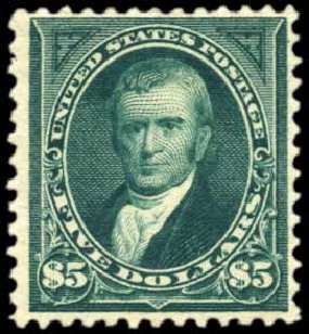 Price of US Stamp Scott Catalogue # 263 - US$5.00 1894 Marshall. Harmer-Schau Auction Galleries, Oct 2010, Sale 87, Lot 229