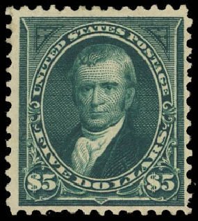 Price of US Stamps Scott #263: 1894 US$5.00 Marshall. Daniel Kelleher Auctions, Jun 2012, Sale 630, Lot 1599