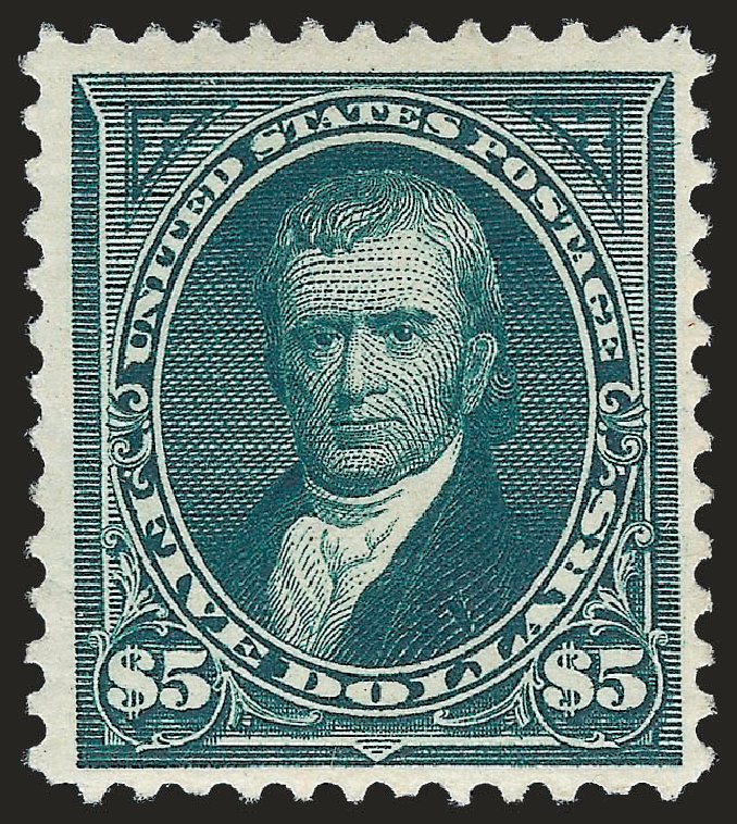 Value of US Stamp Scott Catalogue # 263 - 1894 US$5.00 Marshall. Robert Siegel Auction Galleries, Sep 2009, Sale 976, Lot 1759