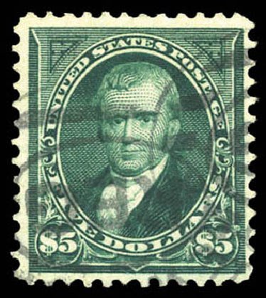 Cost of US Stamp Scott Catalogue # 263: 1894 US$5.00 Marshall. Matthew Bennett International, Mar 2011, Sale 337, Lot 2710