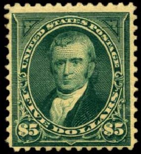 Value of US Stamp Scott Cat. 263 - US$5.00 1894 Marshall. Harmer-Schau Auction Galleries, Feb 2012, Sale 92, Lot 1030
