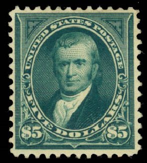 Price of US Stamps Scott Cat. # 263: 1894 US$5.00 Marshall. Daniel Kelleher Auctions, Jan 2015, Sale 663, Lot 1531