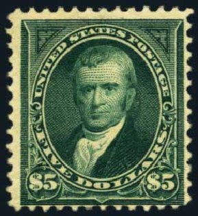 US Stamp Value Scott Catalog #263 - 1894 US$5.00 Marshall. Harmer-Schau Auction Galleries, Aug 2012, Sale 94, Lot 1384
