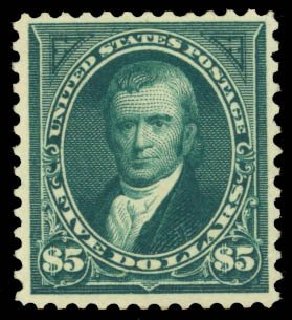 US Stamps Prices Scott Cat. # 263 - 1894 US$5.00 Marshall. Daniel Kelleher Auctions, Mar 2014, Sale 650, Lot 2604