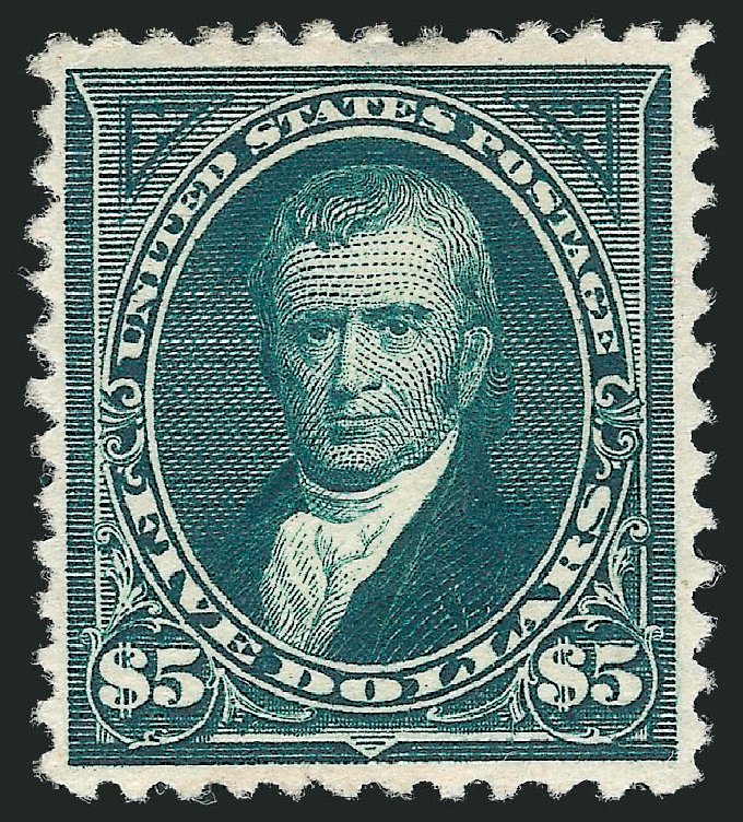 US Stamp Values Scott Catalog # 263 - 1894 US$5.00 Marshall. Robert Siegel Auction Galleries, Oct 2011, Sale 1013, Lot 324