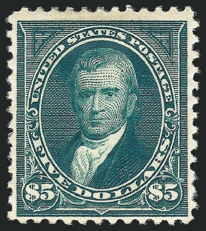 US Stamp Values Scott Catalog #263 - US$5.00 1894 Marshall. Robert Siegel Auction Galleries, Jun 2012, Sale 1026, Lot 1334