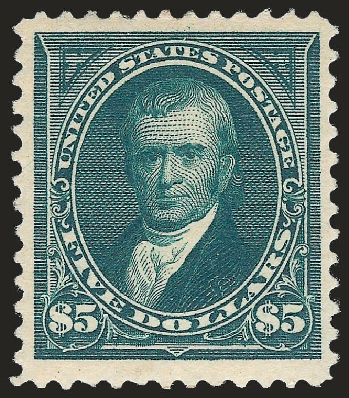 US Stamps Prices Scott Catalog 263: 1894 US$5.00 Marshall. Robert Siegel Auction Galleries, Apr 2009, Sale 972, Lot 3254
