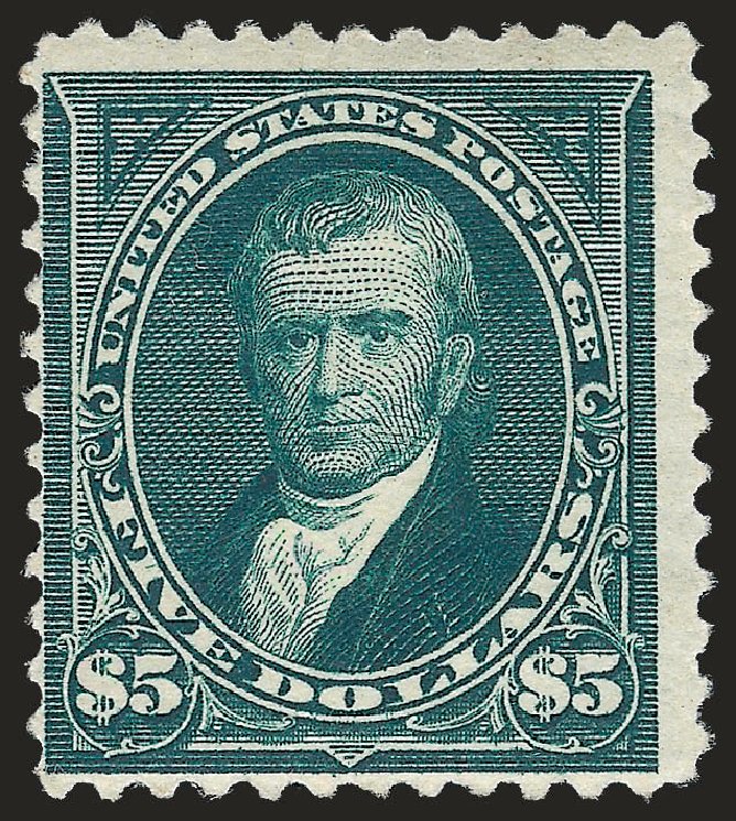 US Stamps Value Scott Catalogue #263: US$5.00 1894 Marshall. Robert Siegel Auction Galleries, Apr 2010, Sale 984, Lot 654
