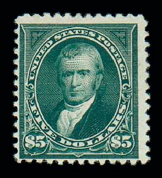 Costs of US Stamps Scott 263 - US$5.00 1894 Marshall. Matthew Bennett International, Jun 2007, Sale 319, Lot 1285