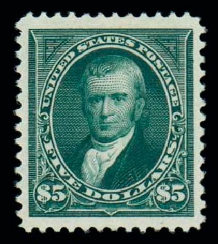 Price of US Stamp Scott Catalog #263: US$5.00 1894 Marshall. Matthew Bennett International, Oct 2007, Sale 322, Lot 2115
