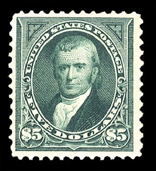 US Stamps Value Scott Catalog # 263 - US$5.00 1894 Marshall. Cherrystone Auctions, Jan 2010, Sale 201001, Lot 125