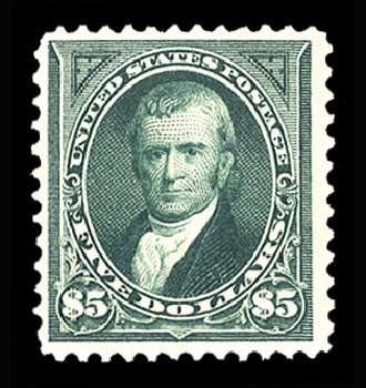 Costs of US Stamp Scott # 263 - 1894 US$5.00 Marshall. Cherrystone Auctions, Apr 2014, Sale 201404, Lot 75