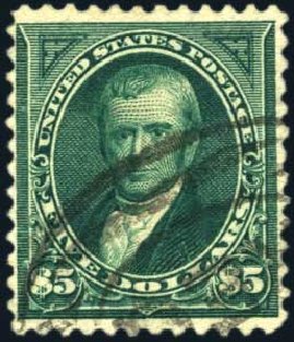 Costs of US Stamp Scott 263: 1894 US$5.00 Marshall. Harmer-Schau Auction Galleries, Mar 2011, Sale 89, Lot 255