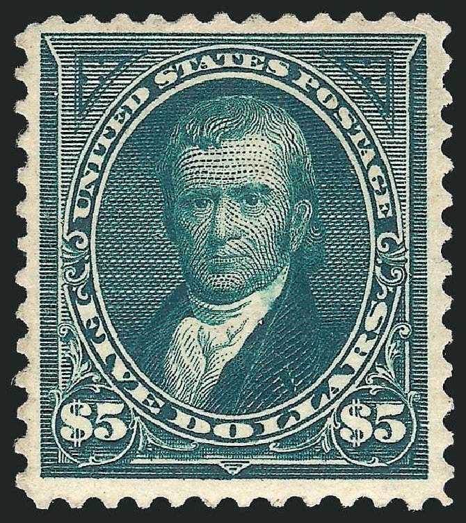 US Stamps Values Scott Cat. #263: US$5.00 1894 Marshall. Robert Siegel Auction Galleries, Apr 2014, Sale 1068, Lot 195
