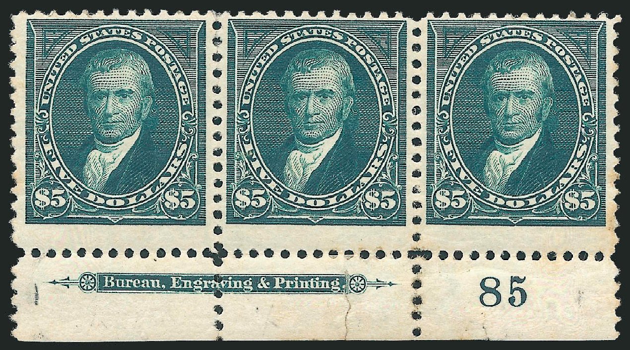 US Stamp Price Scott Catalog 263 - 1894 US$5.00 Marshall. Robert Siegel Auction Galleries, Dec 2009, Sale 977, Lot 375