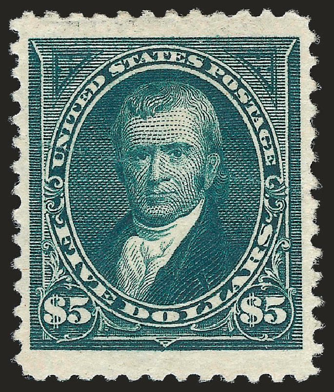 US Stamps Values Scott #263: 1894 US$5.00 Marshall. Robert Siegel Auction Galleries, Apr 2010, Sale 984, Lot 655