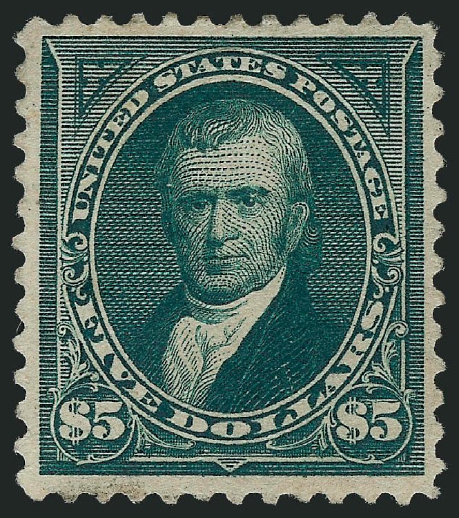 US Stamp Value Scott 263 - 1894 US$5.00 Marshall. Robert Siegel Auction Galleries, Oct 2010, Sale 997, Lot 5775