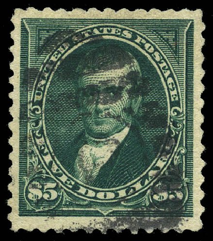 Price of US Stamp Scott Catalog 263 - US$5.00 1894 Marshall. Matthew Bennett International, May 2014, Sale 350, Lot 392