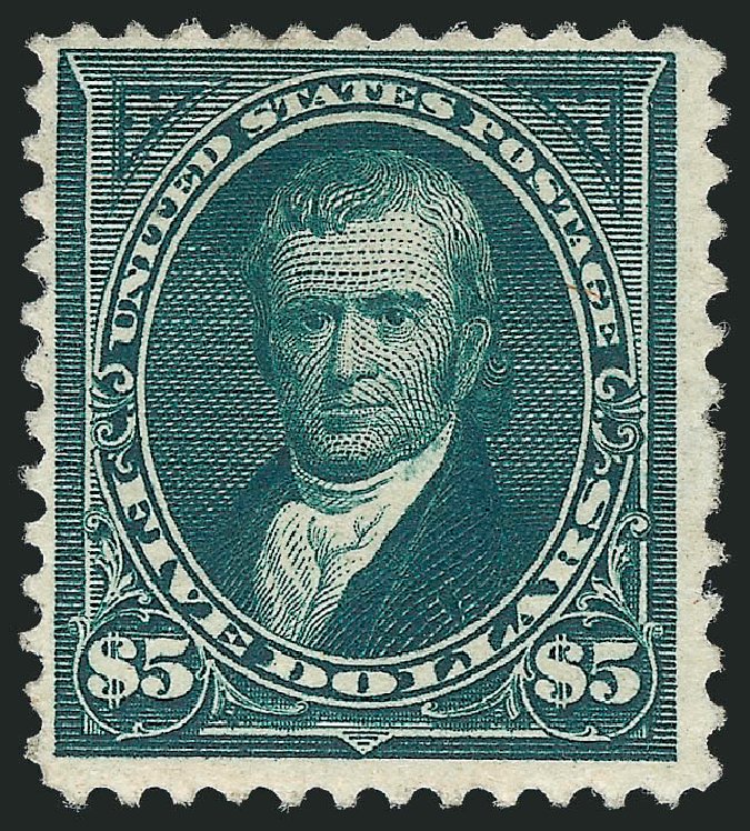 US Stamp Values Scott Cat. # 263 - US$5.00 1894 Marshall. Robert Siegel Auction Galleries, Jun 2011, Sale 1011, Lot 622