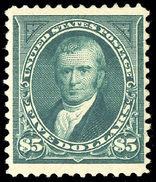 Value of US Stamp Scott Catalog 263 - US$5.00 1894 Marshall. Spink Shreves Galleries, May 2014, Sale 148, Lot 222
