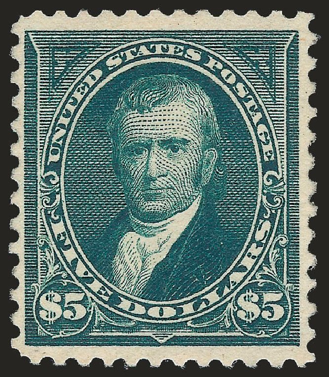 Values of US Stamps Scott Cat. # 263 - US$5.00 1894 Marshall. Robert Siegel Auction Galleries, Dec 2009, Sale 977, Lot 373