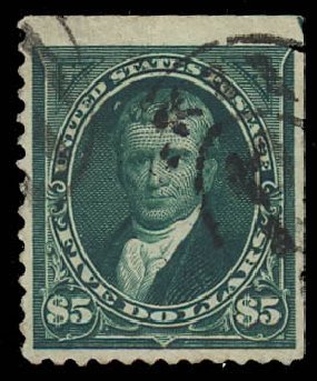 US Stamp Values Scott # 263: 1894 US$5.00 Marshall. Daniel Kelleher Auctions, Aug 2012, Sale 631, Lot 966