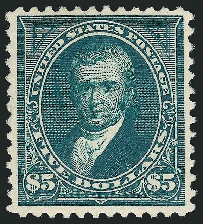 US Stamp Values Scott # 263: US$5.00 1894 Marshall. Robert Siegel Auction Galleries, Oct 2011, Sale 1014, Lot 1596