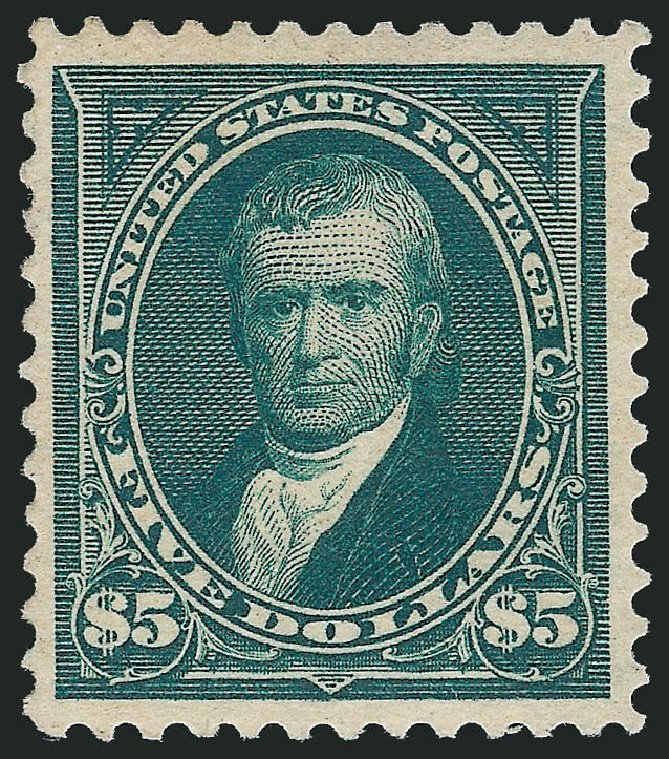 Values of US Stamps Scott Cat. # 263 - 1894 US$5.00 Marshall. Robert Siegel Auction Galleries, Apr 2010, Sale 984, Lot 656