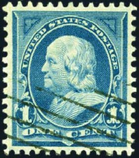 Values of US Stamp Scott Catalogue #264 - 1c 1895 Franklin. Harmer-Schau Auction Galleries, Mar 2011, Sale 89, Lot 257