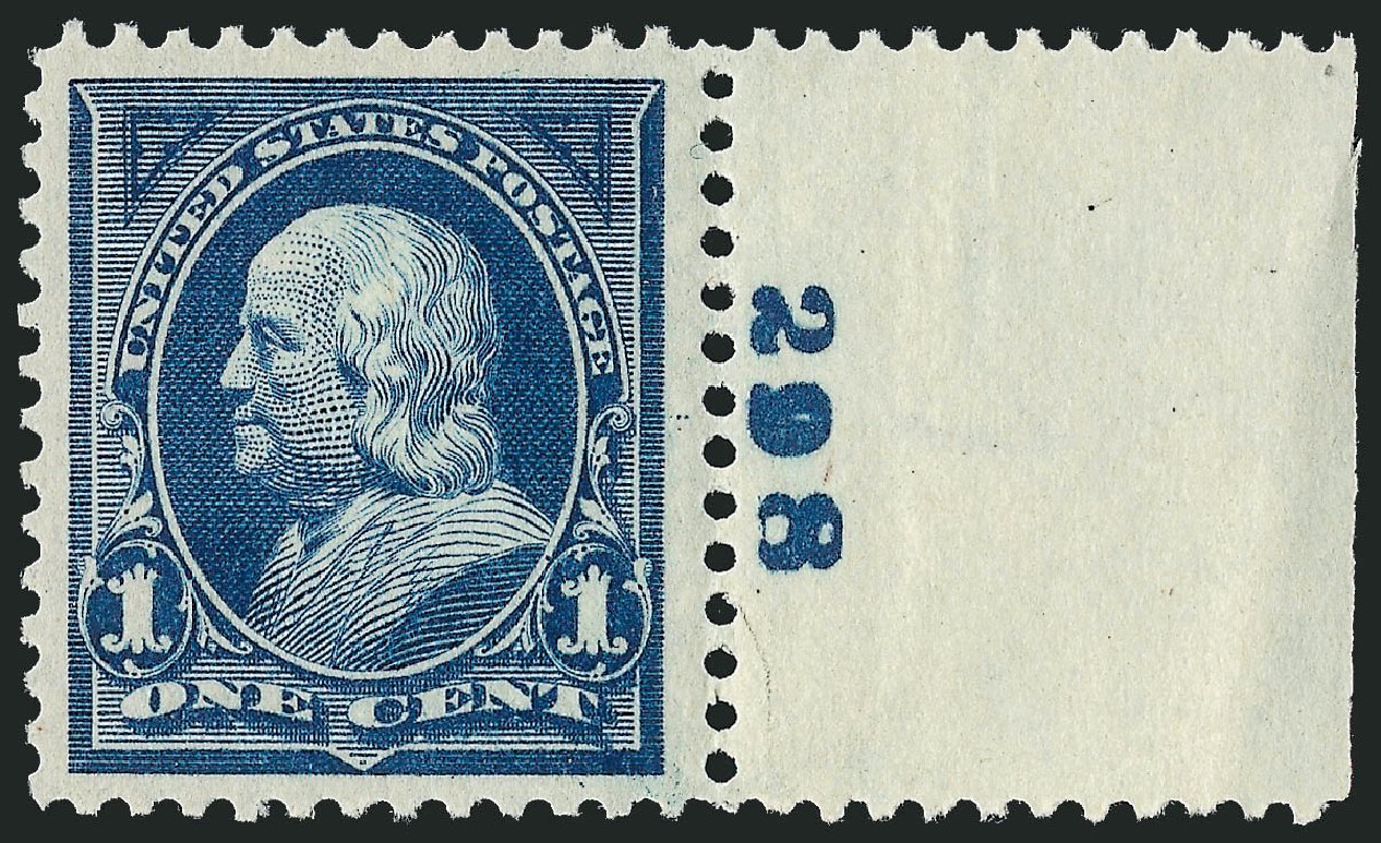 US Stamps Price Scott 264 - 1c 1895 Franklin. Robert Siegel Auction Galleries, Dec 2009, Sale 977, Lot 378