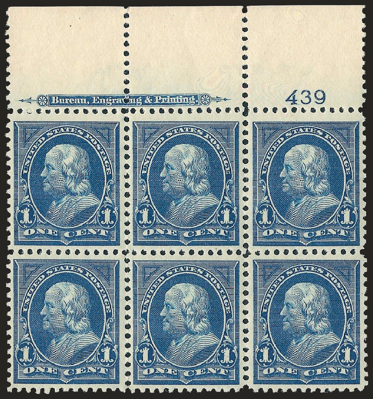 US Stamp Value Scott 264: 1895 1c Franklin. Robert Siegel Auction Galleries, Dec 2009, Sale 977, Lot 379