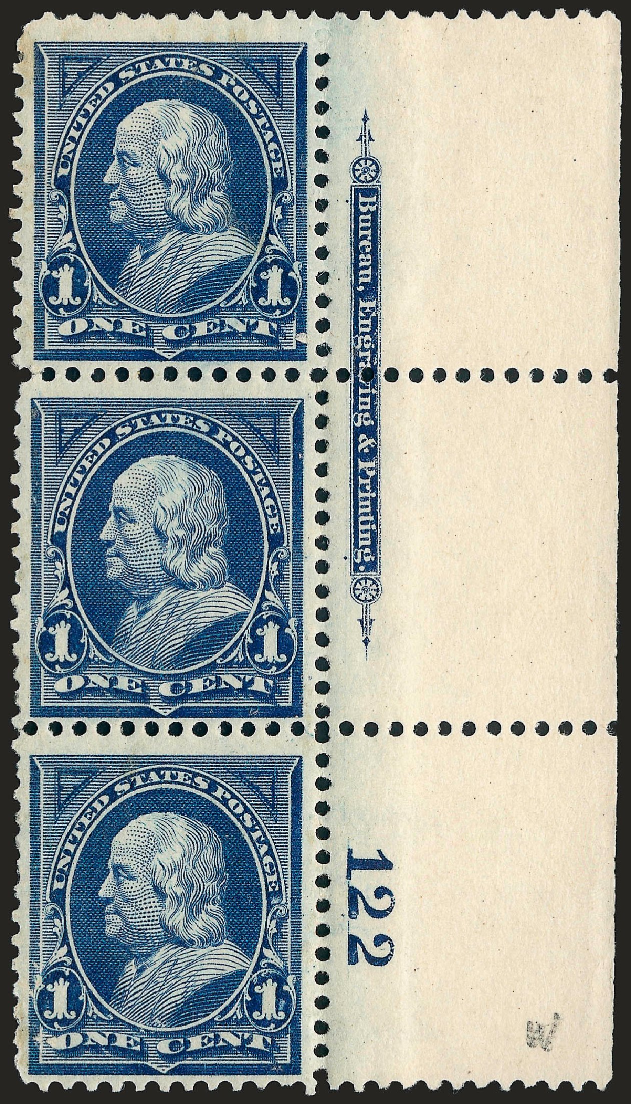 US Stamps Values Scott Cat. #264 - 1895 1c Franklin. Robert Siegel Auction Galleries, Oct 2008, Sale 963, Lot 890