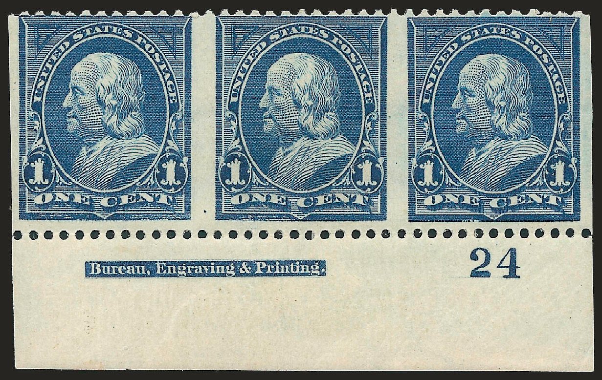 US Stamps Values Scott Catalogue #264 - 1895 1c Franklin. Robert Siegel Auction Galleries, Dec 2009, Sale 977, Lot 381