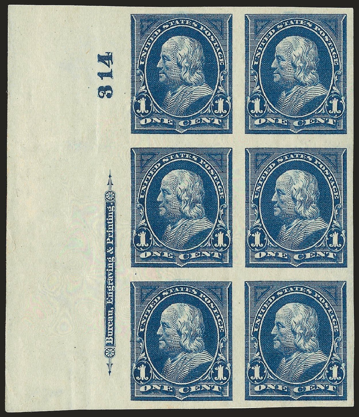 US Stamp Price Scott Catalog # 264: 1895 1c Franklin. Robert Siegel Auction Galleries, Dec 2009, Sale 977, Lot 494