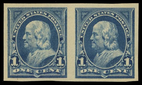 Value of US Stamp Scott Catalogue #264 - 1c 1895 Franklin. Daniel Kelleher Auctions, Jan 2012, Sale 628, Lot 385