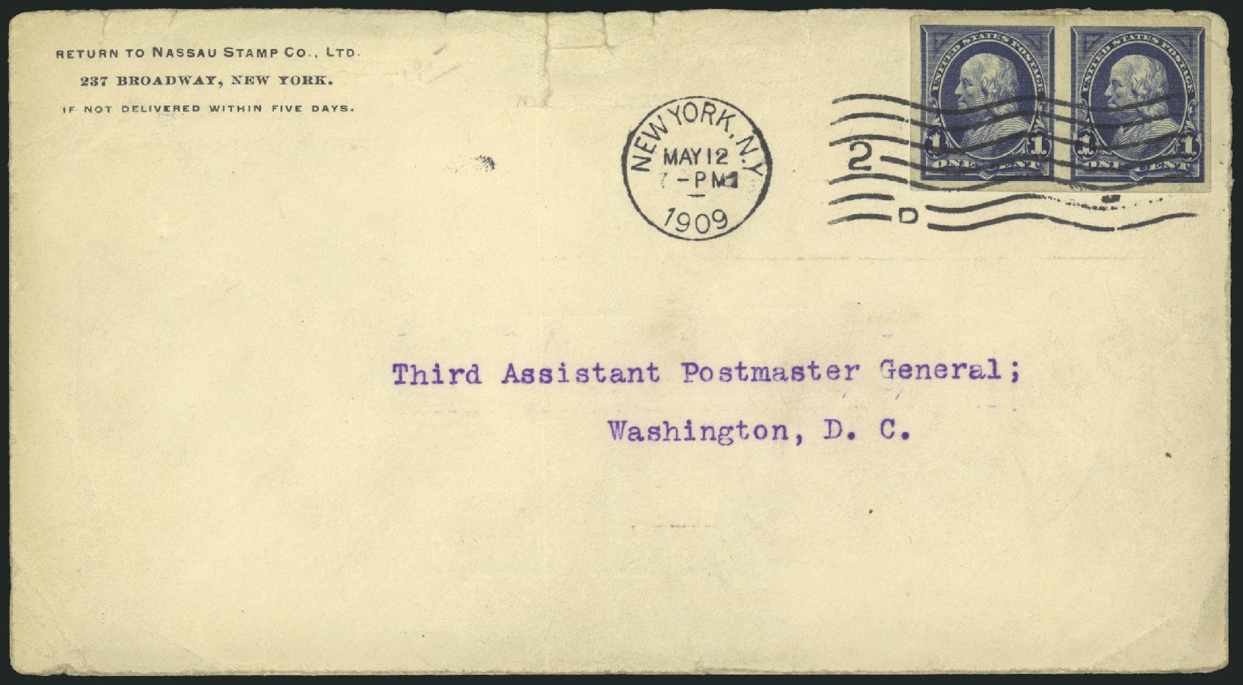 US Stamp Prices Scott Catalogue # 264 - 1895 1c Franklin. Robert Siegel Auction Galleries, Dec 2009, Sale 977, Lot 496