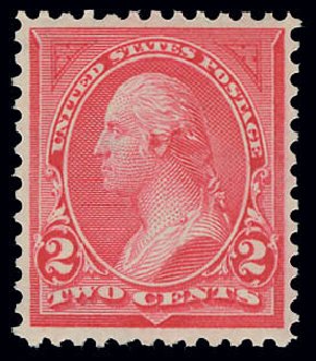 US Stamps Prices Scott Catalog #265 - 2c 1895 Washington. Matthew Bennett International, Jun 2008, Sale 328, Lot 795