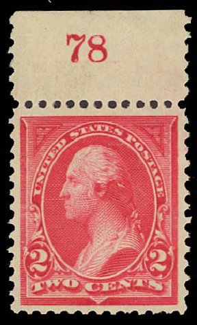 US Stamps Values Scott Catalogue # 265: 1895 2c Washington. Daniel Kelleher Auctions, Jun 2012, Sale 630, Lot 1602